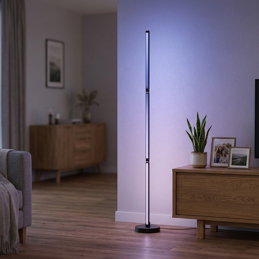 Lámpara de piso RGB | Prendé esto y el cuarto cambia de humor