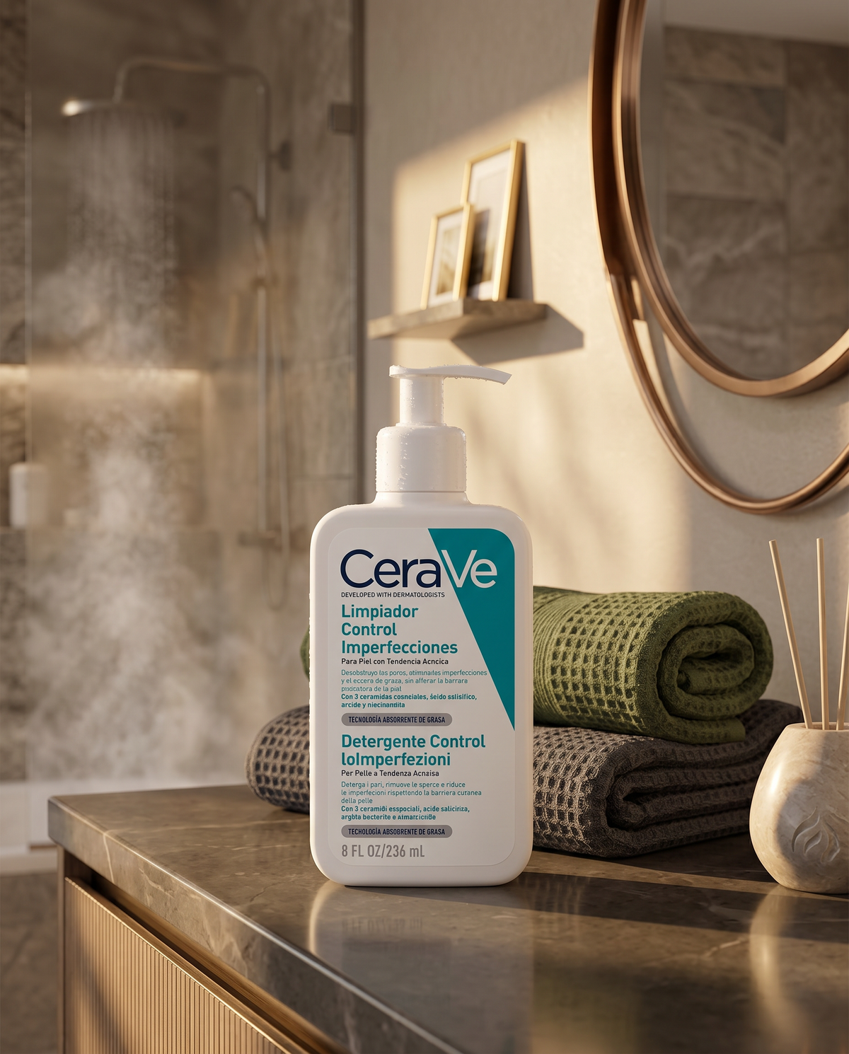 CeraVe Limpiador Control Imperfecciones 236ml | Acné, Poros y Brillo